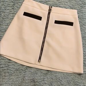 Beige mini skirt